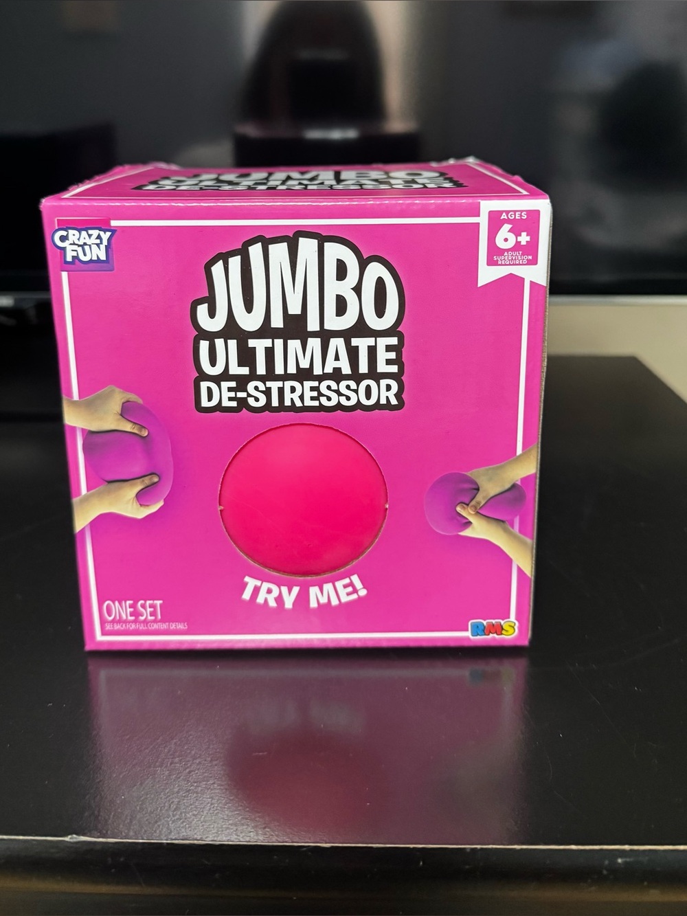 NEW RMS Jumbo Ultimate De-Stressor Ball pink Crazy Fun Squishy